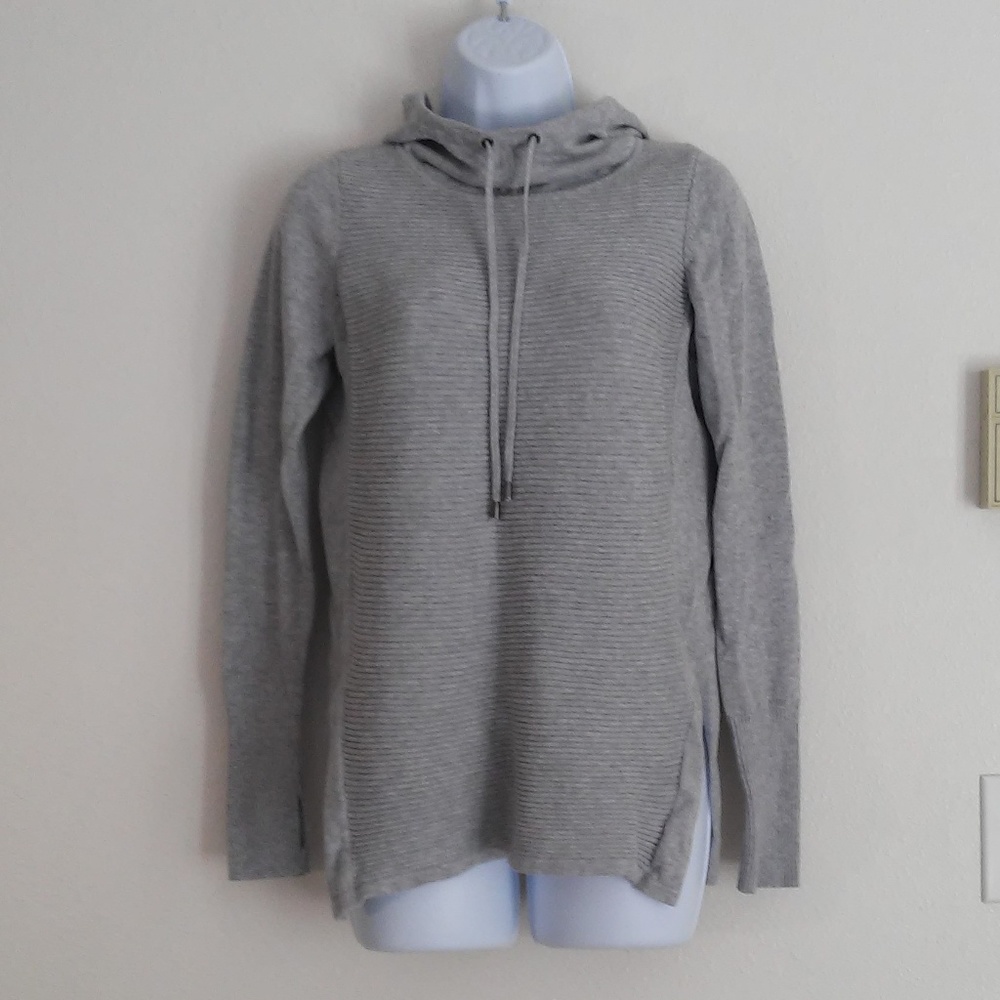 ARTISAN NY Ribbed Cowel Neck Grey Pullover